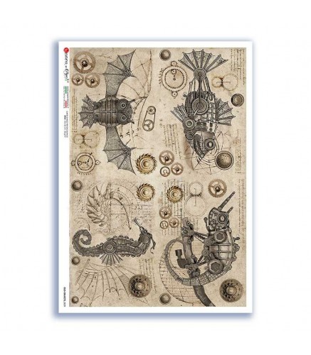 Premium Rice Paper - Old Objects-0029 - 1 Design of A4